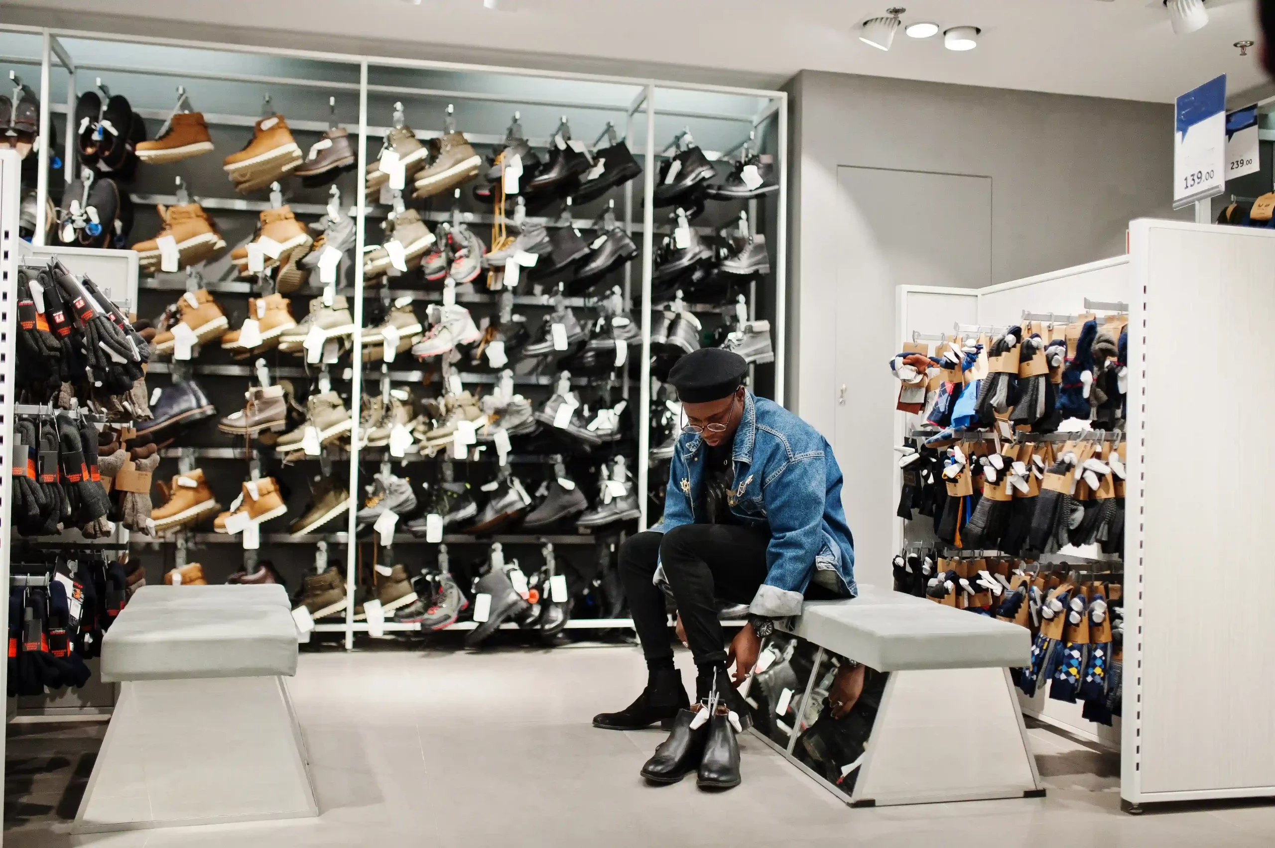 stylish-casual-african-american-man-trying-new-footwear
