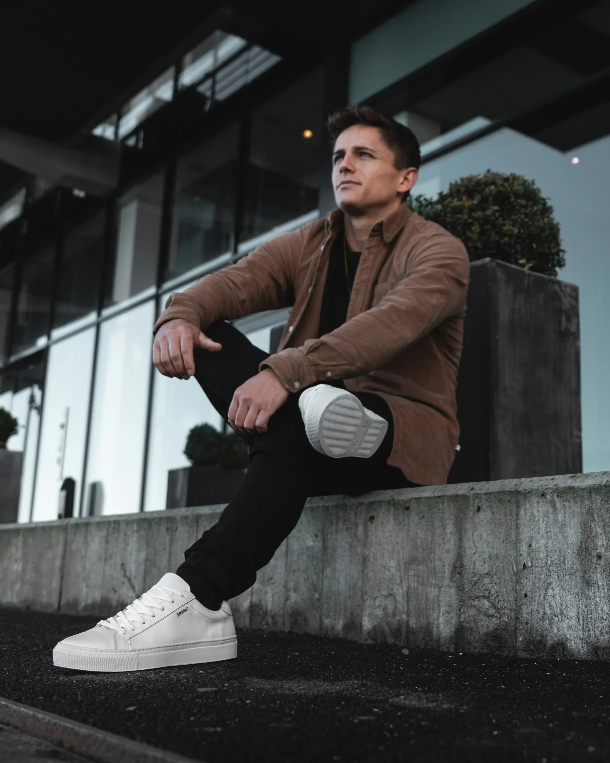 White leather kicks