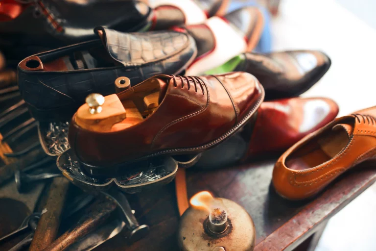 closeup-shot-beautiful-handmade-shoes-workshop